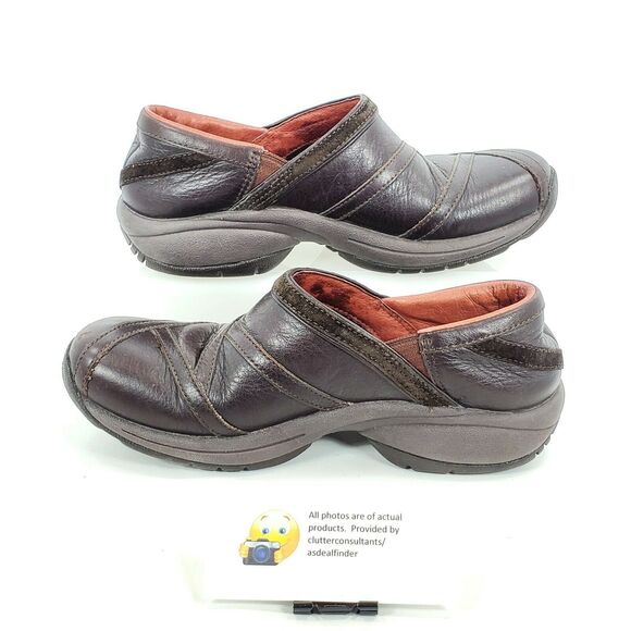 Merrell Promo Patch Bug Casual Slip On Clog Womens Size 6 63796 Brown Red - Picture 4 of 8